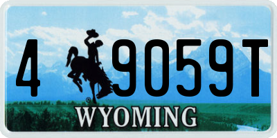 WY license plate 49059T