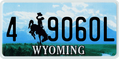 WY license plate 49060L