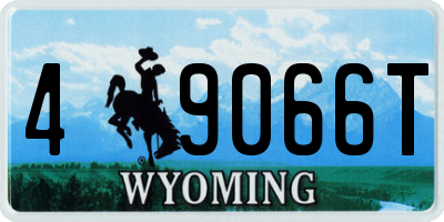 WY license plate 49066T