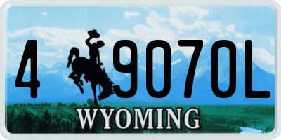 WY license plate 49070L