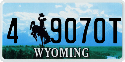 WY license plate 49070T