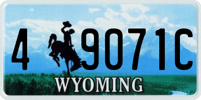 WY license plate 49071C