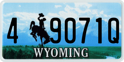 WY license plate 49071Q