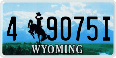 WY license plate 49075I