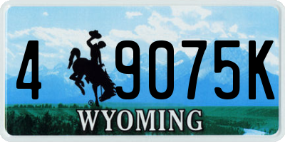 WY license plate 49075K