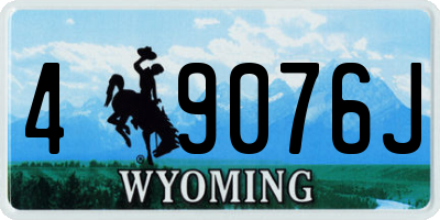 WY license plate 49076J