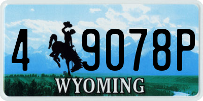WY license plate 49078P