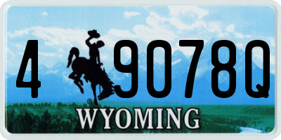 WY license plate 49078Q