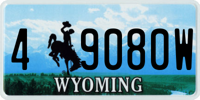 WY license plate 49080W