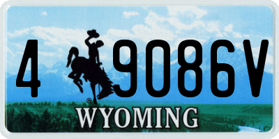 WY license plate 49086V