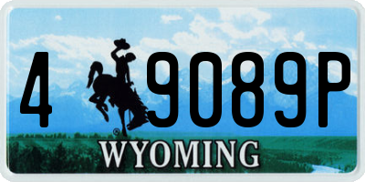 WY license plate 49089P