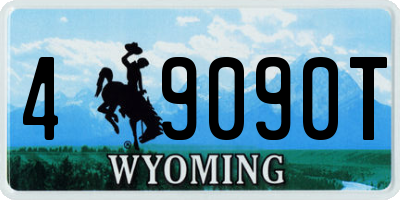 WY license plate 49090T