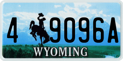 WY license plate 49096A