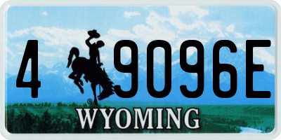 WY license plate 49096E