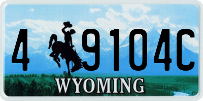 WY license plate 49104C