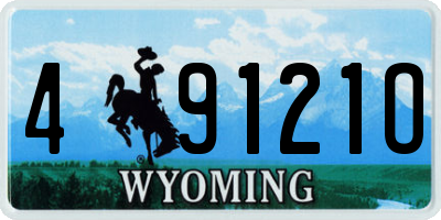 WY license plate 49121O