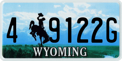 WY license plate 49122G