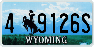 WY license plate 49126S