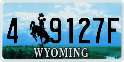 WY license plate 49127F