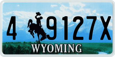 WY license plate 49127X