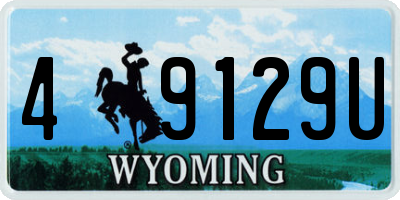 WY license plate 49129U