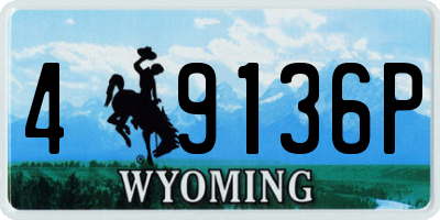 WY license plate 49136P