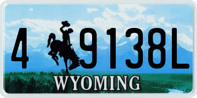 WY license plate 49138L