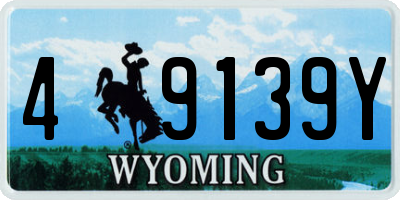 WY license plate 49139Y
