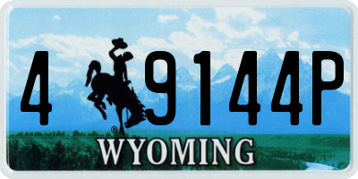 WY license plate 49144P