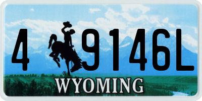 WY license plate 49146L