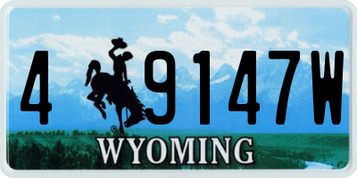WY license plate 49147W