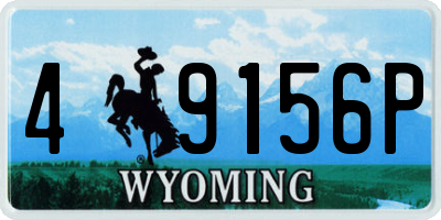 WY license plate 49156P