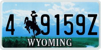WY license plate 49159Z