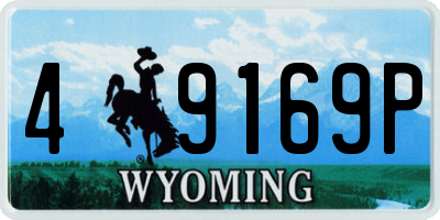 WY license plate 49169P