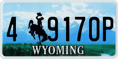 WY license plate 49170P