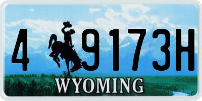 WY license plate 49173H