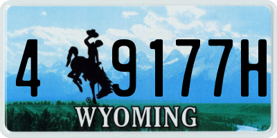 WY license plate 49177H