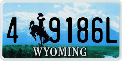WY license plate 49186L