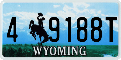 WY license plate 49188T