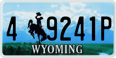 WY license plate 49241P