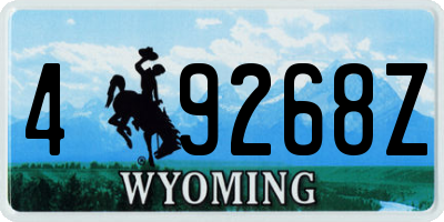 WY license plate 49268Z