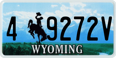 WY license plate 49272V