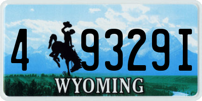 WY license plate 49329I