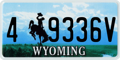 WY license plate 49336V