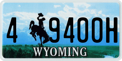 WY license plate 49400H