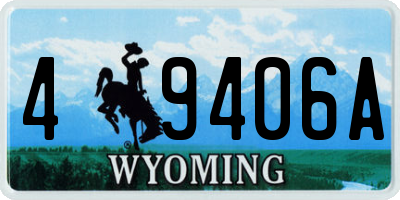 WY license plate 49406A