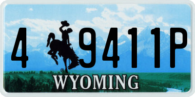 WY license plate 49411P