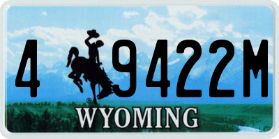 WY license plate 49422M