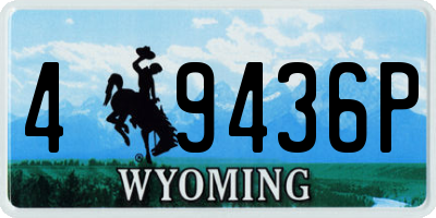 WY license plate 49436P