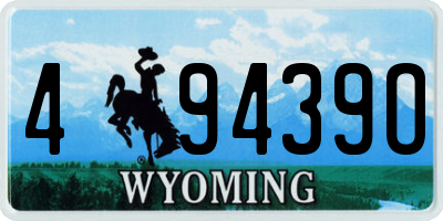 WY license plate 49439O